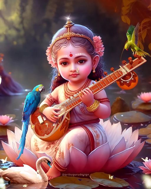 maa saraswati hd wallpaper